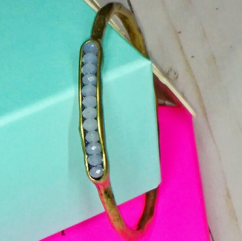 • HP {WLFCA} Antique Metal Clear Blue Bracelet - Picture 2 of 6